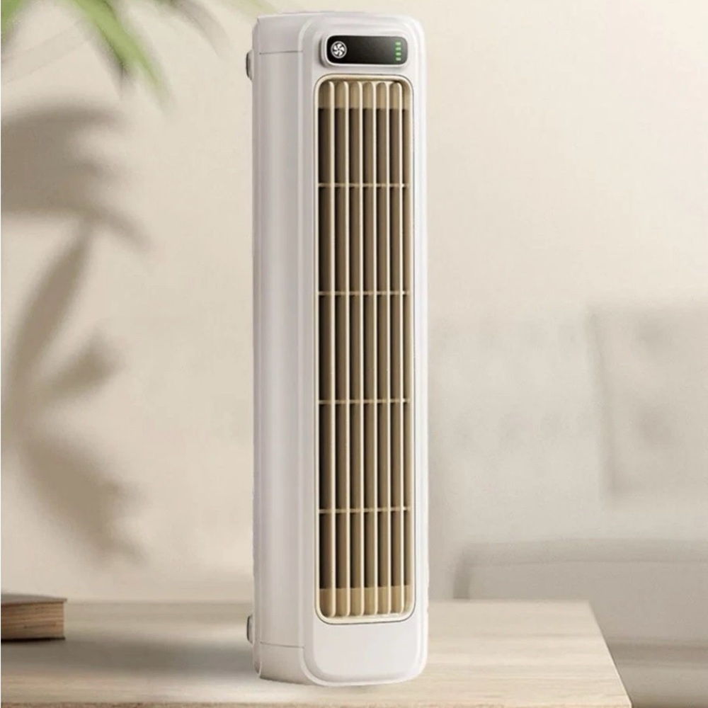 Portable Tower Fan 3 Speeds Desk Fan Quiet Personal Fan Rechargeable Desktop Fan